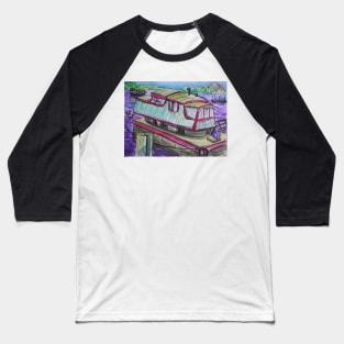 Watercolor Sketch - 70 Issaquah Dock, Sausalito, California 2013 Baseball T-Shirt